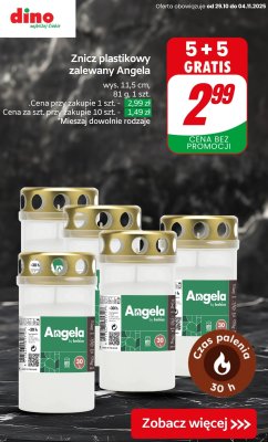 Znicz plastikowy zalewany 5+5 GRATIS promocja w Dino