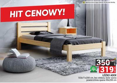 Łóżko ADEK 103x71x200 cm, bez stelaża, kolor sosna promocja w Merkury Market