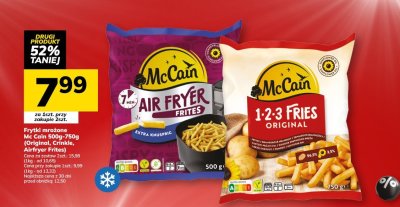 Frytki mrożone McCain 500g-750g (Original, Crinkle, Airfryer Fries) promocja w Hitpol