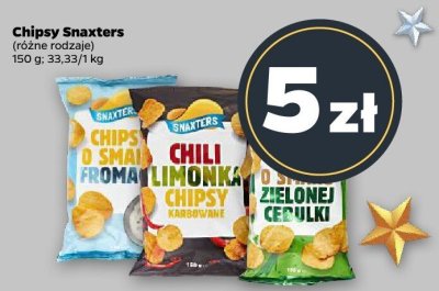 Chipsy Snaxters różne rodzaje promocja w Netto