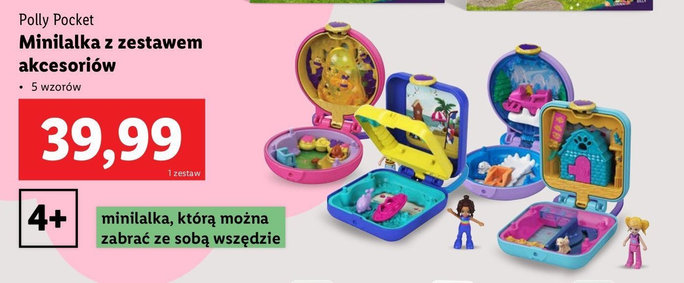 Zestaw kieszonkowy z lalką i akcesoriami Polly pocket promocja