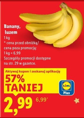 Banany, luzem promocja w Lidl