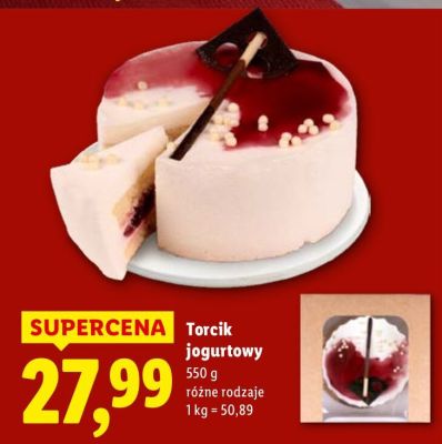 Torcik jogurtowy różne rodzaje promocja w Lidl