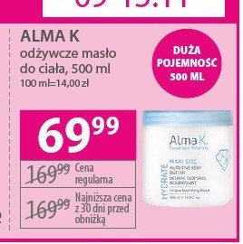 Masło odżywcze do ciała ALMA K. promocja