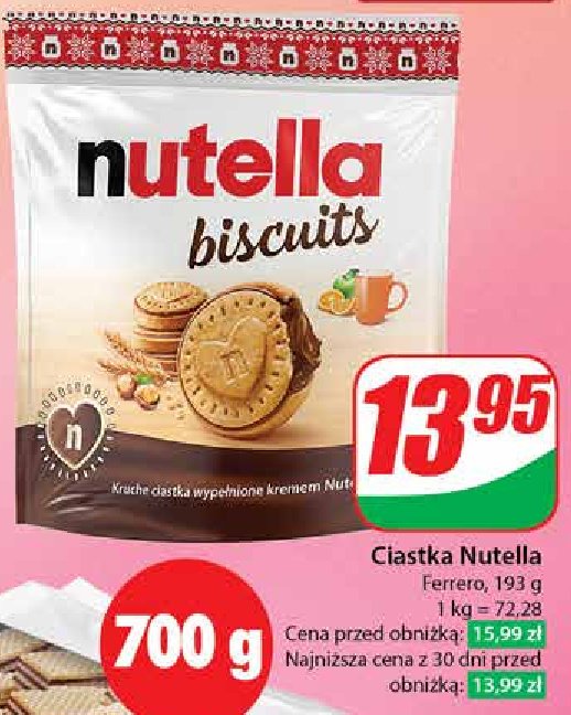 Ciastka z kremem NUTELLA BISCUITS promocja w Dino