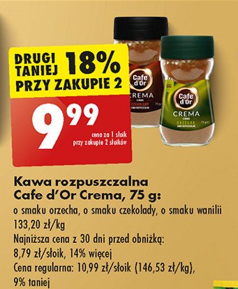 Kawa o smaku czekolady Cafe d'or promocja