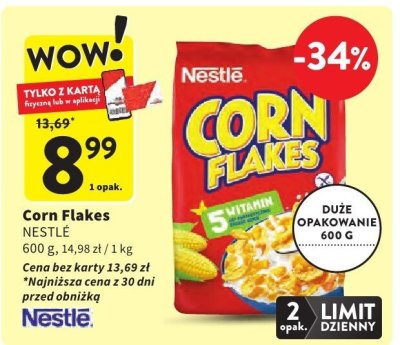 P艂atki corn flakes goldini Crownfield promocja w Intermarche