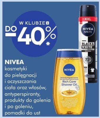 Kosmetyki do pielęgnacji i oczyszczania ciała oraz włosów, antyperspiranty, produkty do pielęgnacji zębów i po goleniu, pomadki do ust NIVEA promocja w Super-Pharm