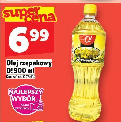 Olej rzepakowy Ol 900 ml promocja w TOPAZ