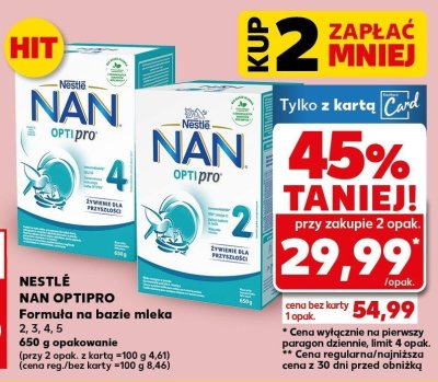 Formuła na bazie mleka 2, 3, 4, 5 promocja w Kaufland
