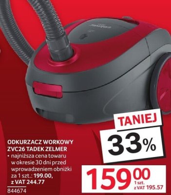 Odkurzacz workowy ZVC26 Tadek Zelmer promocja w Selgros