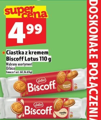 Ciastka z kremem Biscoff Lotus 110g promocja w TOPAZ
