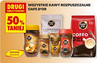 Kawa rozpuszczalna Cafe d'Or wszystkie rodzaje drugi -50% taniej promocja w Biedronka