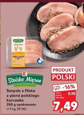 Sznycle z fileta z piersi kurczaka Stoisko mięsne promocja