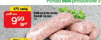 Kiełbasa biała surowa Rzeźnik szymon poleca promocja