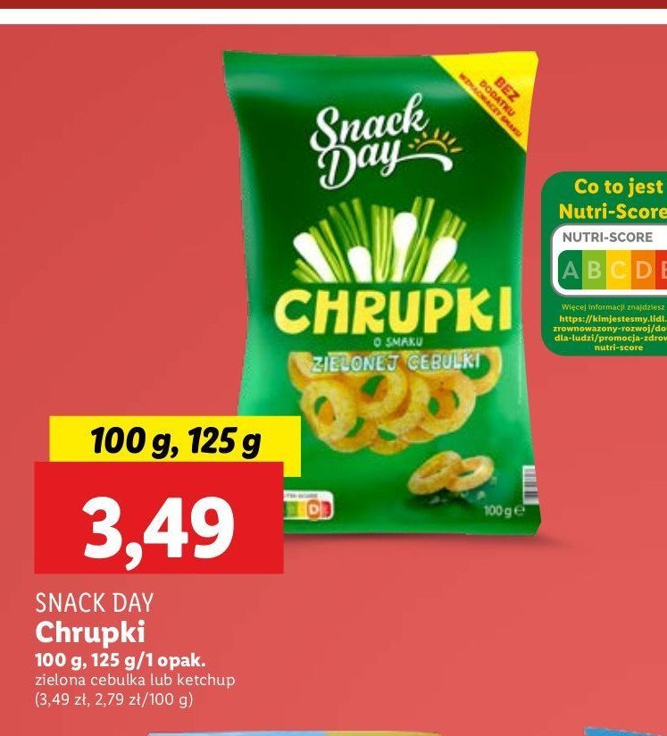 Chrupki o smaku zielonej cebulki Snack day promocja