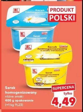 Serek wanilia K-classic promocja