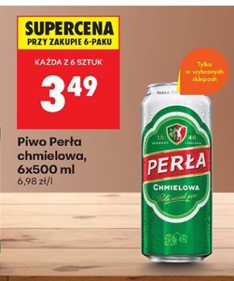 Piwo Perła chmielowa  promocja w Biedronka