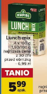 Kasza gryczana - kasza jęczmienna pęczak - zielona soczewica - czernuszka Kupiec lunch mix promocja
