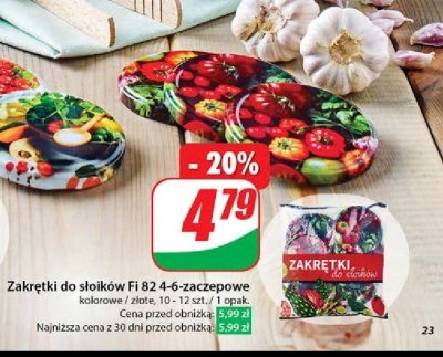Zakrętki do słoików fi 82/6 Browin promocja