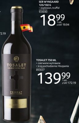 Wino Tosalet 750 ml czerwone wytrawne kraj pochodzenia: Hiszpania promocja w Selgros