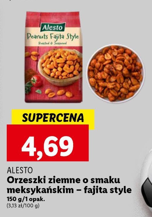 Orzeszki ziemne fajita style Alesto promocja