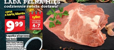 Mięso łopatka wieprzowa bez kości promocja w TOPAZ