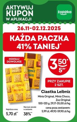 Ciastka Leibniz Minis Original, Minis Choco, Zoo Original promocja w Żabka
