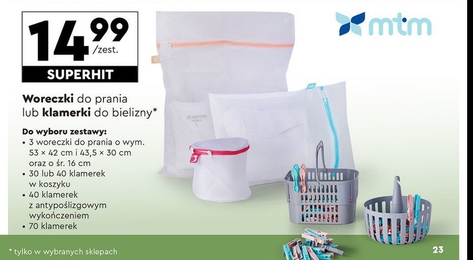 Klamerki do bielizny Mtm promocja