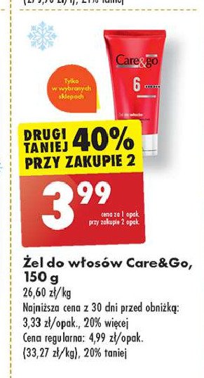 Żel do włosów Care&go promocja