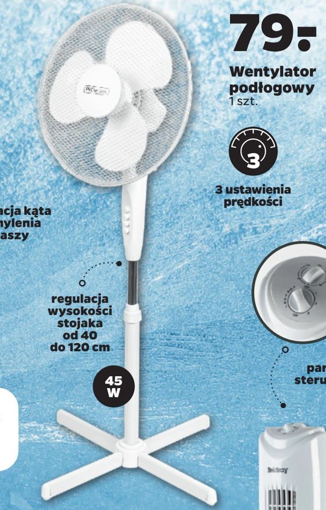 Wentylator pod艂ogowy 45w Beldray promocja