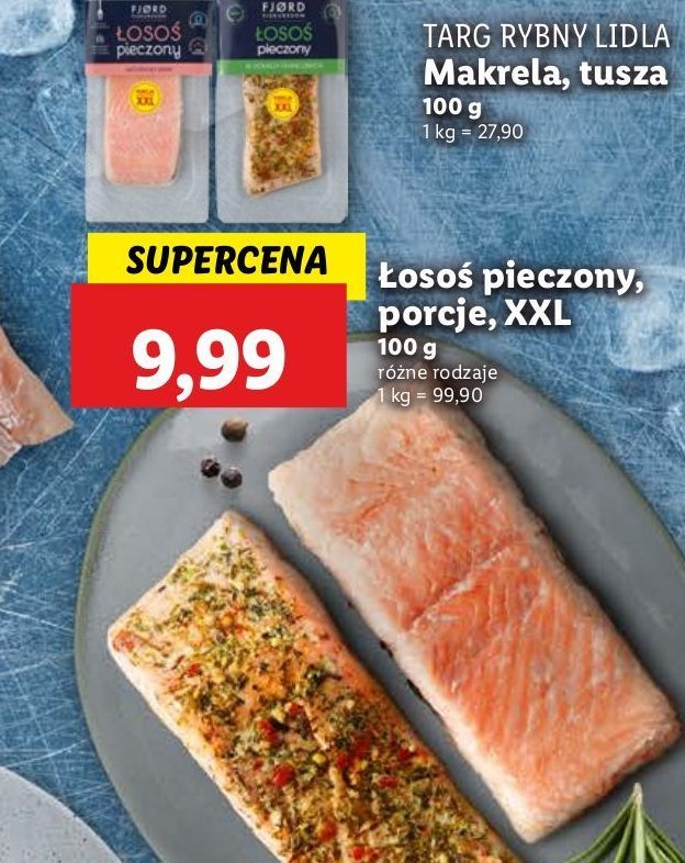 Łosoś pieczony naturalny smak promocja