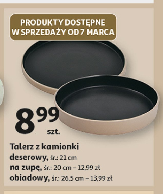 Talerz deserowy kamionka 21 cm promocja