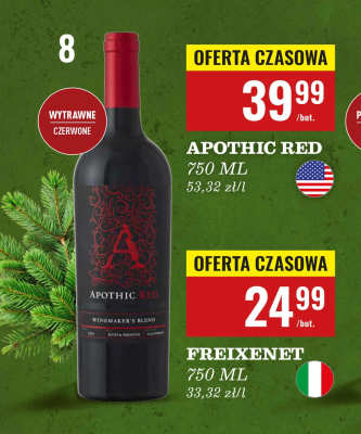 Wino Apothic Red czerwone wytrawne promocja w Biedronka