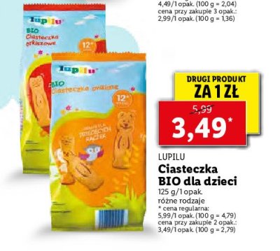 Ciasteczka orkiszowe Lupilu bio promocja