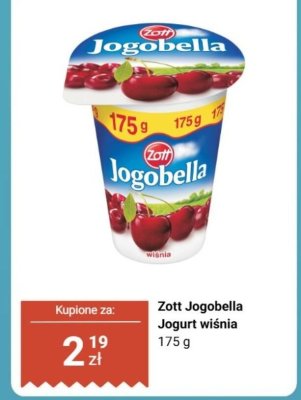 Jogurt Zott Jogobella wiśnia 175 g promocja w Biedronka