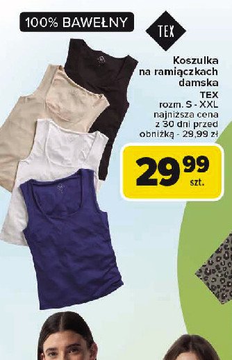 Koszulka na ramiączkach damska s-xxl Tex promocja w Carrefour