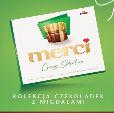 Czekoladki Merci 250/210g kolekcja czekoladek z migdałami promocja w Biedronka