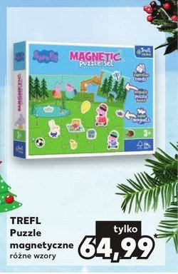 Puzzle z powłoką magnetyczną - świnka peppa Trefl promocja