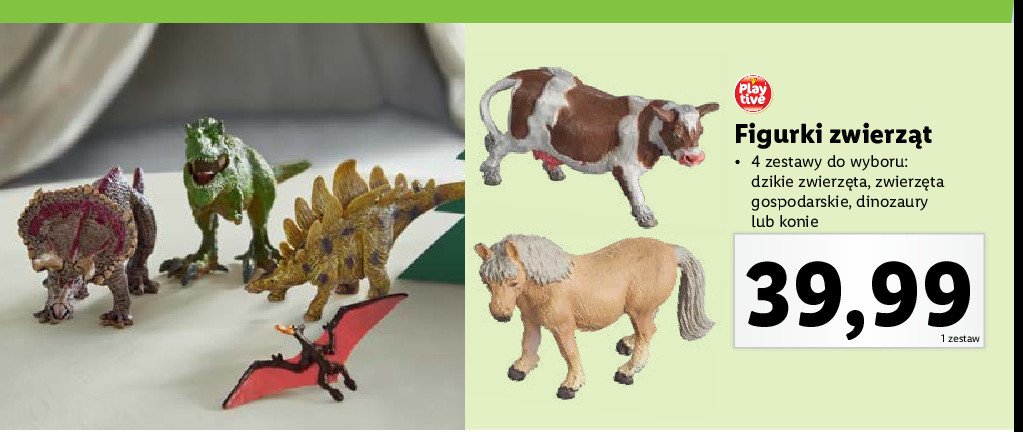 Figurki dinozaury PLAY TIVE promocja