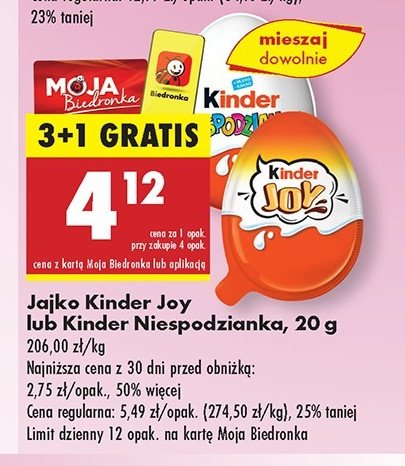 Jajko z niespodzianką Kinder promocja w Biedronka