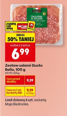 Zestaw salami Gusto Bello, 100 g promocja w Biedronka
