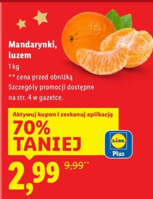 Mandarynki luzem promocja w Lidl