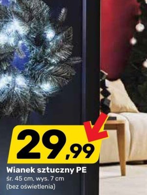 Wianek świąteczny PE promocja w Bricomarche