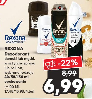 Dezodorant Rexona men active fresh promocja