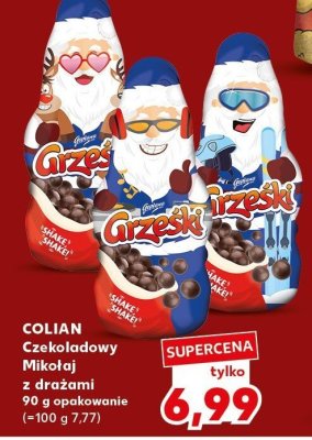 Czekoladowy Mikołaj z drażami Colian promocja w Kaufland