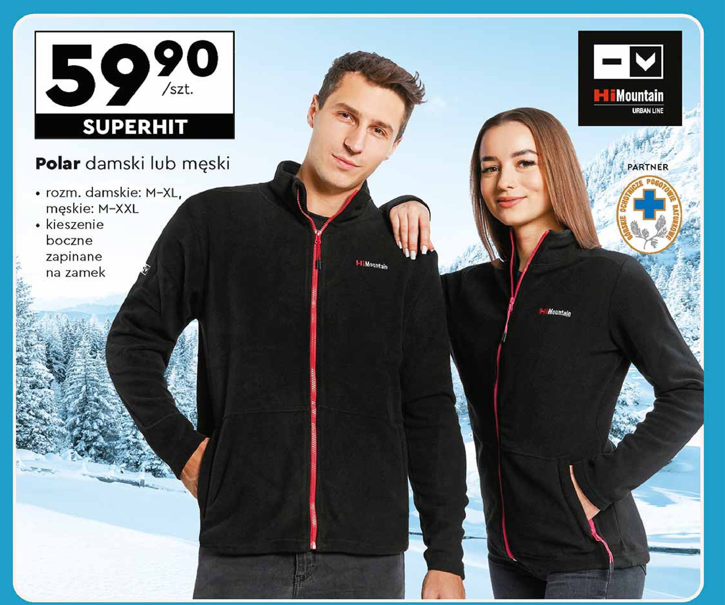 Polar męski l-2xl Himountain promocja w Biedronka