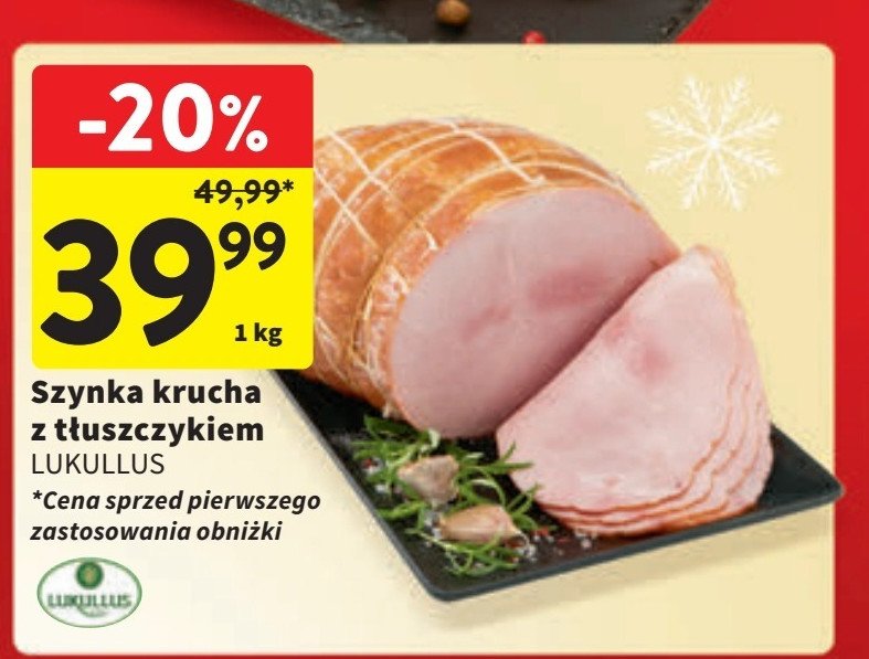 Szynka krucha z tłuszczykiem Lukullus promocja