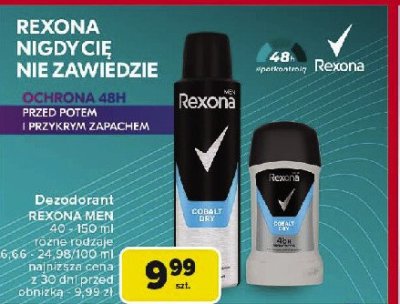 Antyperspirant Rexona men cobalt dry promocja