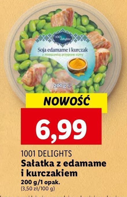 Sałatka z edamame i kurczakiem 1001 delights promocja